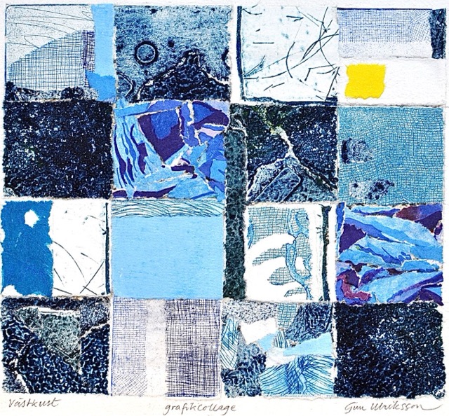 V&auml;stkust, grafikcollage 18x16